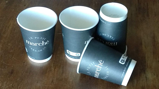картонени двустенни чаши за кафе или безалкохолна напитка c фирмен печат
