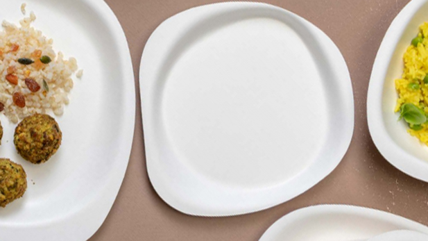 Кръгла бяла чиния 