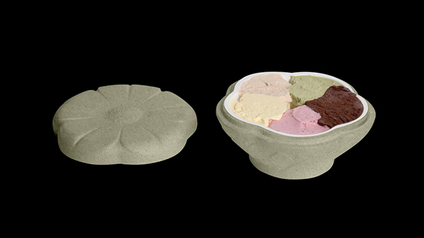 FIORE, Biodegradable ice cream environmentally friendly containers 