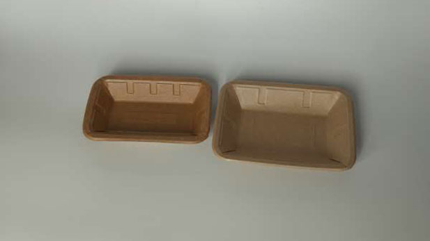 Paper trays for meat and fruit-vegetable packaging