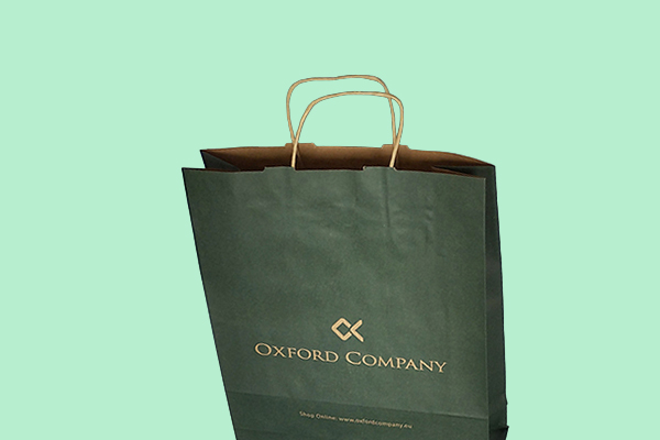 Брандирани Хартиени торбички  - крафт чанти с усукани дръжки