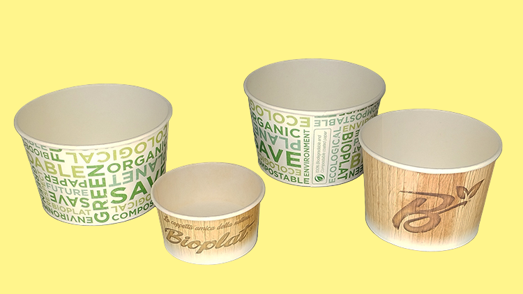 Biodegradable cups of series S, general print