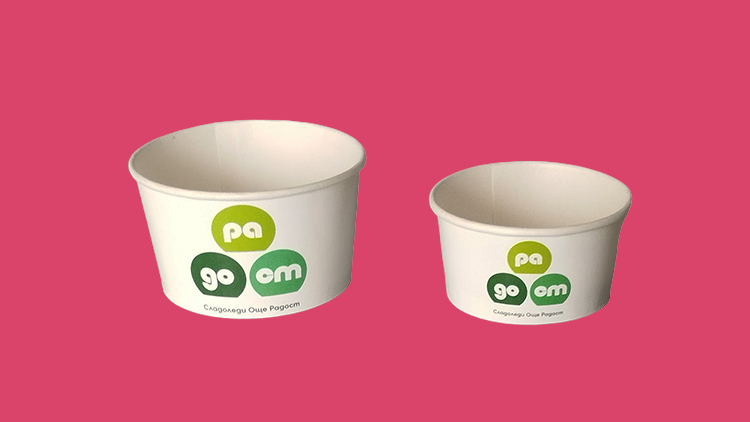 branded paper cups for ice cream