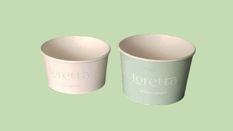 branded paper cups for ice cream