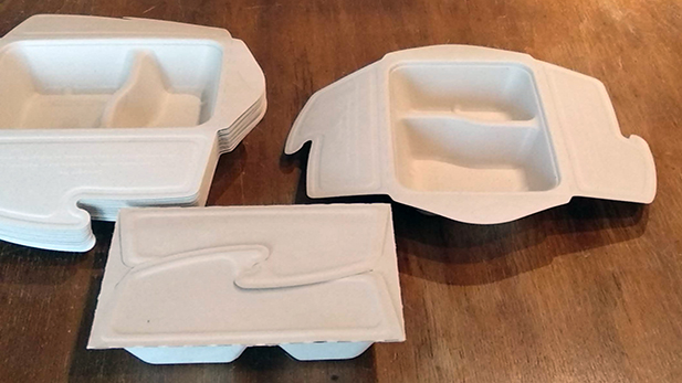  100% Biodegradable Sugarcane delivery and catering boxes