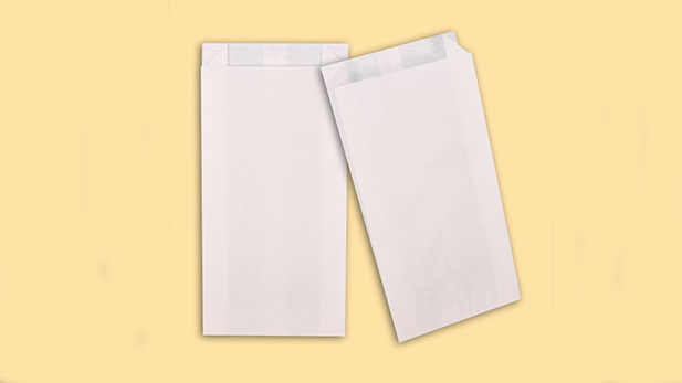χάρτινο λευκό λιποαπορροφητικό σακουλάκι - τσέπη για σφολιατοειδή.