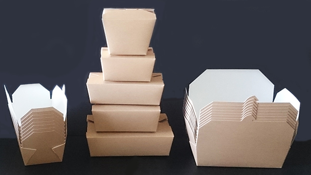 Cardboard containers for food delivery