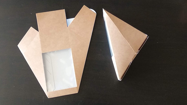 Kraft Cardboard Take Away Toast Boxes with window